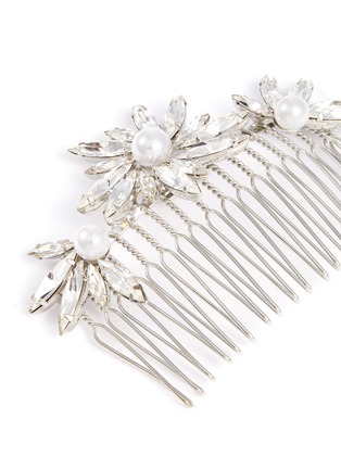 Detail View - Click To Enlarge - LELET NY - 'Delilah' Swarovski crystal pearl floral hair comb
