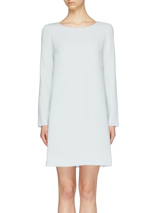 Main View - Click To Enlarge - THEORY - Crepe boat neck mini shift dress
