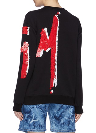Back View - Click To Enlarge - MSGM - Sequin logo sweatshirt