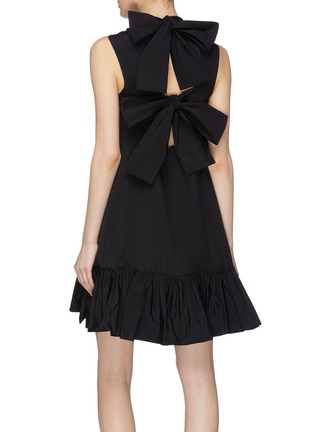 Back View - Click To Enlarge - MSGM - Bow cutout back sleeveless dress