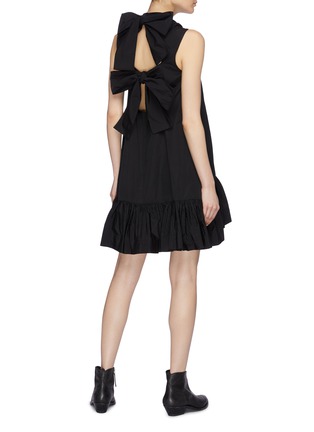 Figure View - Click To Enlarge - MSGM - Bow cutout back sleeveless dress