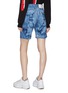 Back View - Click To Enlarge - MSGM - Tie-dye effect denim shorts