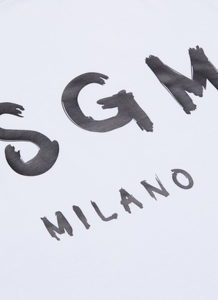 Detail View - Click To Enlarge - MSGM - Logo print T-shirt dress