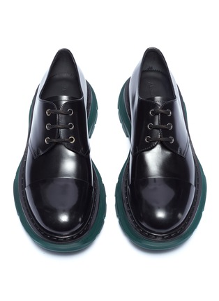 Detail View - Click To Enlarge - ALEXANDER MCQUEEN - Chunky outsole leather Derbies