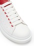 Detail View - Click To Enlarge - ALEXANDER MCQUEEN - 'Oversized Sneaker' in leather with snake embossed collar
