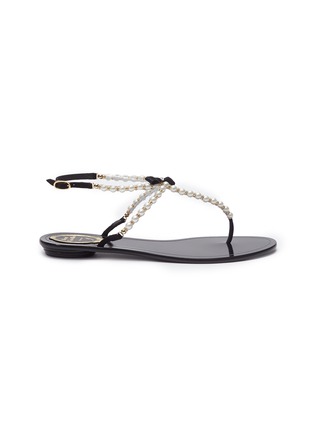Main View - Click To Enlarge - RENÉ CAOVILLA - 'Eliza' embellished thong sandals