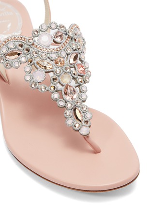 Detail View - Click To Enlarge - RENÉ CAOVILLA - 'Veneziana' embellished leather thong sandals