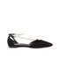 Main View - Click To Enlarge - RENÉ CAOVILLA - 'Eliza' embellished strap suede d'Orsay flats