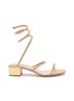 Main View - Click To Enlarge - RENÉ CAOVILLA - 'Cleo' embellished coil anklet leather sandals