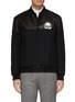 Main View - Click To Enlarge - ALEXANDER MCQUEEN - Logo skull print leather panel bomber jacket