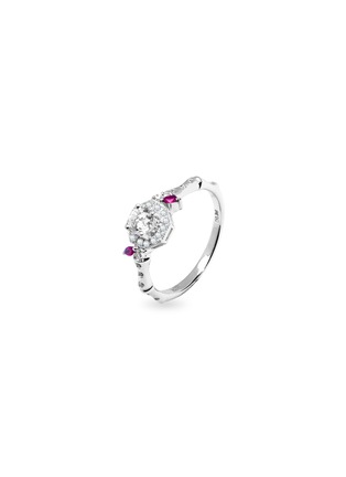 Main View - Click To Enlarge - CIGA LONG - Diamond ruby 18k white gold ring