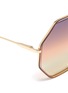 Detail View - Click To Enlarge - CHLOÉ - 'Poppy' metal octagon frame sunglasses