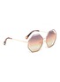 Figure View - Click To Enlarge - CHLOÉ - 'Poppy' metal octagon frame sunglasses