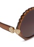 Detail View - Click To Enlarge - CHLOÉ - 'Vera' acetate scalloped round sunglasses