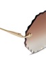 Detail View - Click To Enlarge - CHLOÉ - 'Rosie' rimless sunburst octagon frame sunglasses