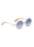 Figure View - Click To Enlarge - CHLOÉ - 'Tally' metal scalloped sunglasses