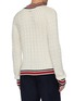 Back View - Click To Enlarge - RUE DE TOKYO - 'Kensito' stripe border cable knit V-neck sweater