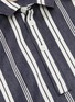  - RUE DE TOKYO - 'Salix' stripe long sleeve twill polo shirt
