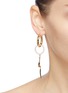 Figure View - Click To Enlarge - MOUNSER - 'Torqued + Dark Moon' mismatched link drop earrings