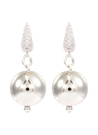 Main View - Click To Enlarge - MOUNSER - 'Full Moon' ball link drop earrings