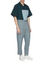Figure View - Click To Enlarge - FFIXXED STUDIOS - Tartan plaid pocket appliqué short sleeve shirt