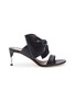 Main View - Click To Enlarge - ALEXANDER MCQUEEN - Oversized bow band leather sandals