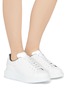 Figure View - Click To Enlarge - ALEXANDER MCQUEEN - 'Oversized Sneaker' in leather with contrast piping
