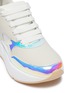 Detail View - Click To Enlarge - ALEXANDER MCQUEEN - 'Oversized Runner' in holographic panel leather