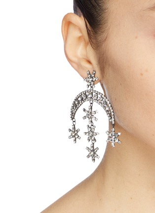 Figure View - Click To Enlarge - JENNIFER BEHR - 'Statement Star' glass crystal drop earrings