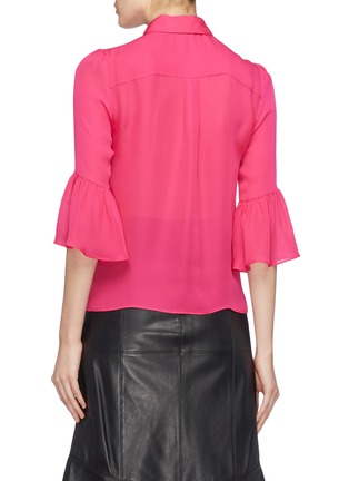 Back View - Click To Enlarge - ALICE & OLIVIA - 'Monrow' bell sleeve silk chiffon shirt