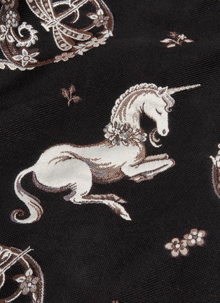 Detail View - Click To Enlarge - ALICE & OLIVIA - 'Stasia' graphic unicorn jacquard dress