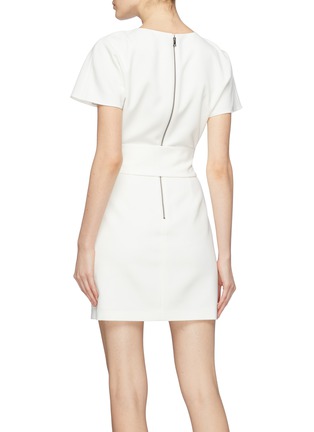 Back View - Click To Enlarge - ALICE & OLIVIA - 'Caven' sleeve tie T-shirt dress