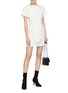 Figure View - Click To Enlarge - ALICE & OLIVIA - 'Caven' sleeve tie T-shirt dress
