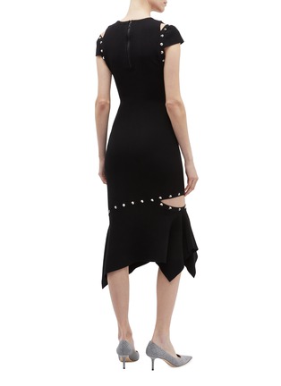 Back View - Click To Enlarge - ALICE & OLIVIA - 'Ameera' stud cutout flared dress