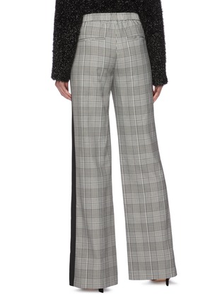 Back View - Click To Enlarge - ALICE & OLIVIA - 'Paulette' stripe outseam houndstooth wide leg tuxedo pants