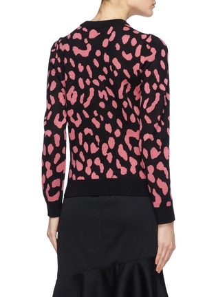 Back View - Click To Enlarge - ALICE & OLIVIA - 'Chia' leopard jacquard wool sweater