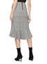 Back View - Click To Enlarge - ALICE & OLIVIA - 'Shantell' ruffle drape houndstooth check plaid skirt