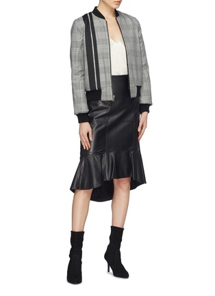 Figure View - Click To Enlarge - ALICE & OLIVIA - 'Lonnie' reversible bouclé knit bomber jacket