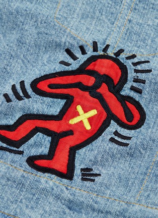  - ALICE & OLIVIA - x Keith Haring Foundation 'Rumor' mix appliqué denim jacket