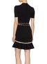 Back View - Click To Enlarge - ALICE & OLIVIA - 'Evelyn' faux pearl piercing cutout dress