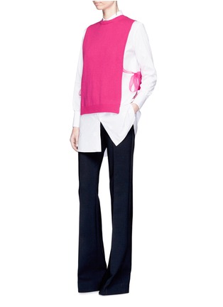 Figure View - Click To Enlarge - VALENTINO GARAVANI - Daisy appliqué poplin shirt