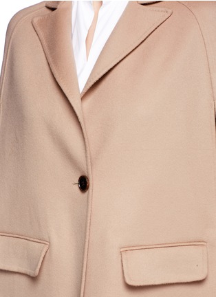 Detail View - Click To Enlarge - VALENTINO GARAVANI - Compacted virgin wool-cashmere cape coat