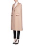 Front View - Click To Enlarge - VALENTINO GARAVANI - Compacted virgin wool-cashmere cape coat