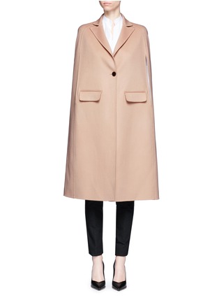 Main View - Click To Enlarge - VALENTINO GARAVANI - Compacted virgin wool-cashmere cape coat