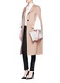 Figure View - Click To Enlarge - VALENTINO GARAVANI - Compacted virgin wool-cashmere cape coat
