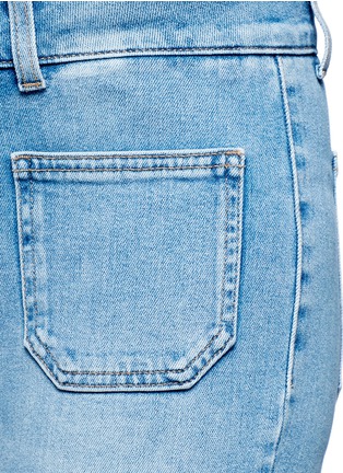 Detail View - Click To Enlarge - STELLA MCCARTNEY - Frayed cuff kick flare denim pants