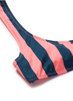 Detail View - Click To Enlarge - SOLID & STRIPED - 'Elle' stripe slip-on bikini top