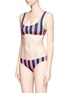 Figure View - Click To Enlarge - SOLID & STRIPED - 'Elle' stripe slip-on bikini top
