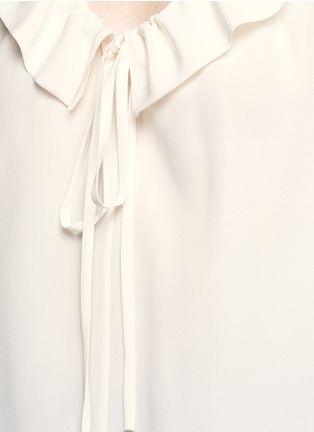 Detail View - Click To Enlarge - STELLA MCCARTNEY - Drawstring neck silk crepe de Chine blouse