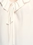 Detail View - Click To Enlarge - STELLA MCCARTNEY - Drawstring neck silk crepe de Chine blouse
